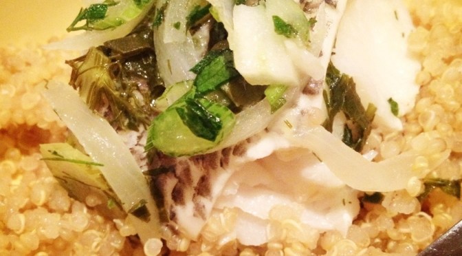 Day 2 – Steamed Bass with Fennel, Parsley and Capers